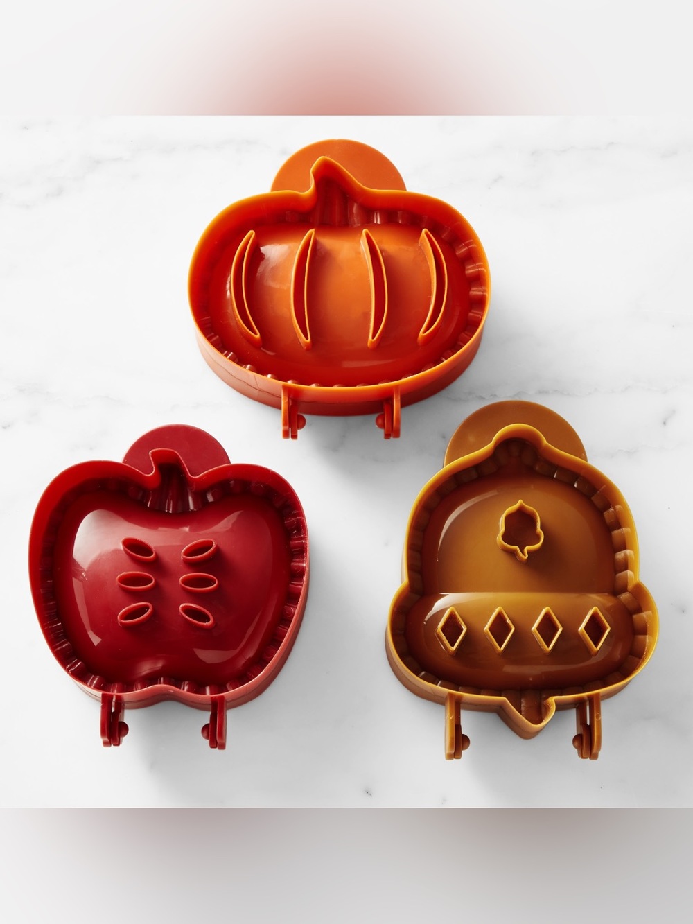 Williams Sonoma Fall Hand Pie Molds Apple Pumpkin Acorn Set of 3 NIB